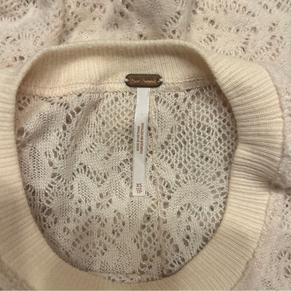 Free People Coffee In The Morning Tunic Sweater Top in Chamoix Cream, Size XS - Picture 8 of 11